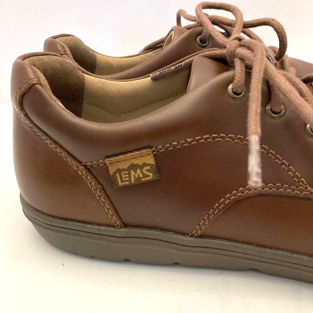 Lems Women’s 9.5 Men's 8 Brown Leather Lace-Up Oxford - Picture 4 of 11
